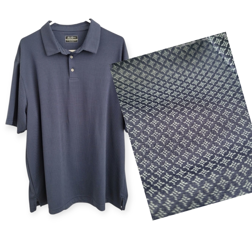 Golf Polo Short-sleeve Active Performance Pullover - Geometric Diamond